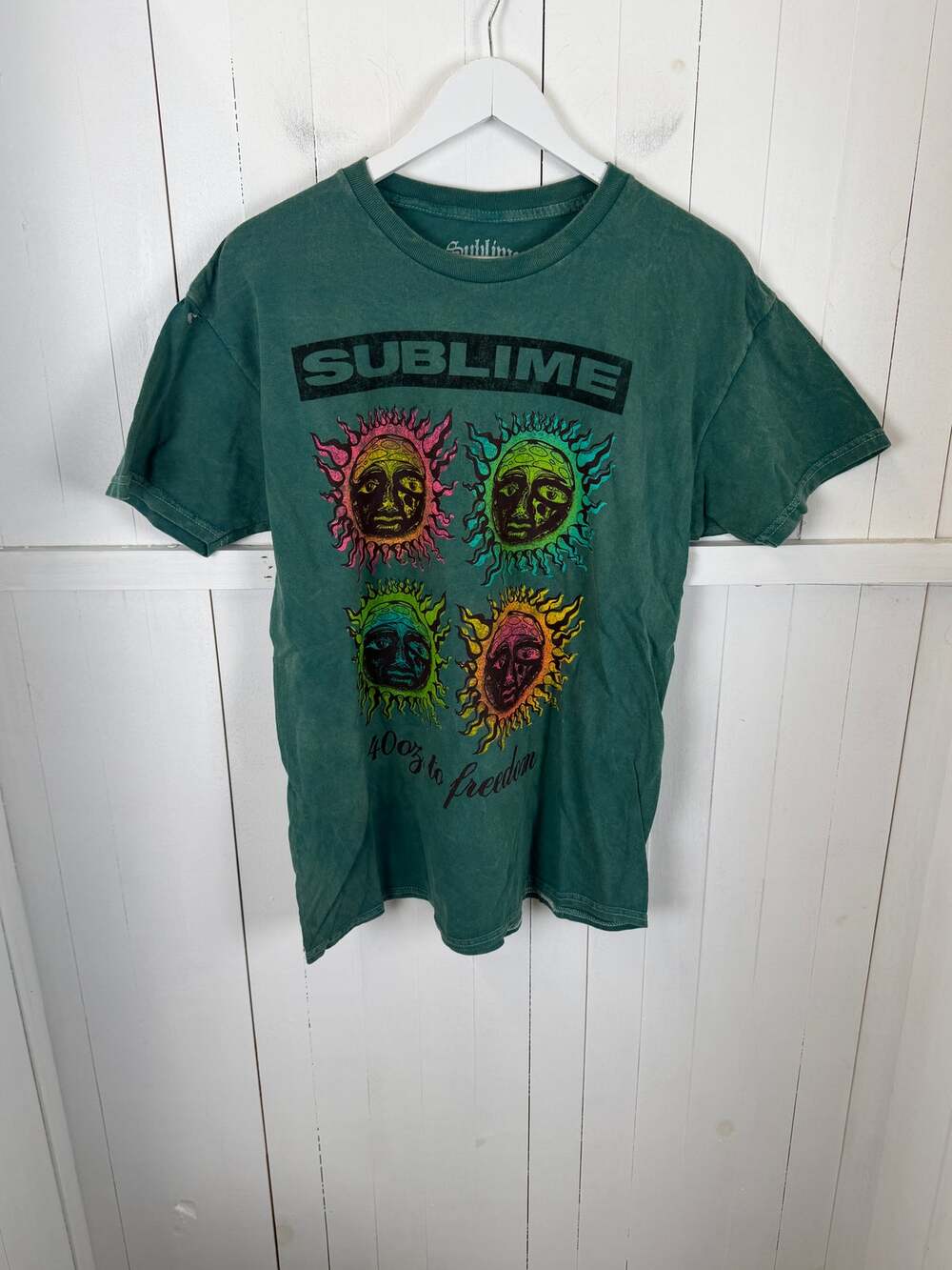 Sublime Green T-Shirt Men's Size L 100% Cotton Pre-Owned